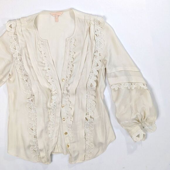 Rebecca Taylor Embroidered Lace Blouse - Picture 3 of 10